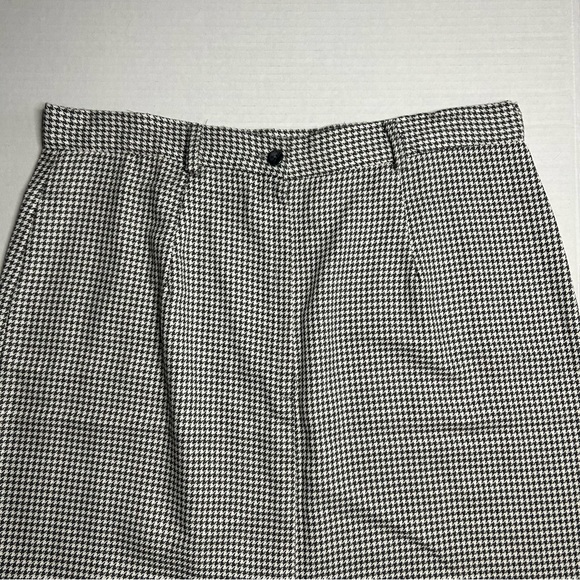 Vintage Jessica Scott Houndstooth Tweed Secretary Office Skirt Size 18 34” Waist - Picture 3 of 9